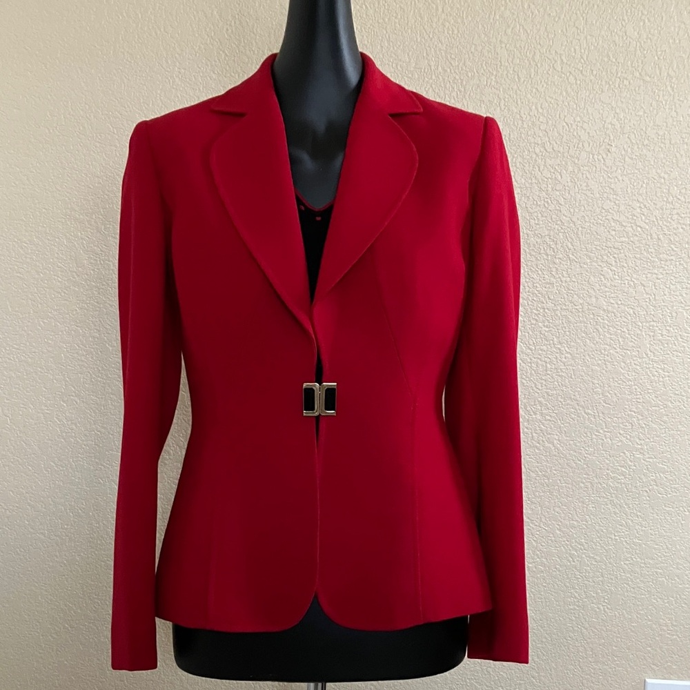 Elegant red and black 3-piece suit